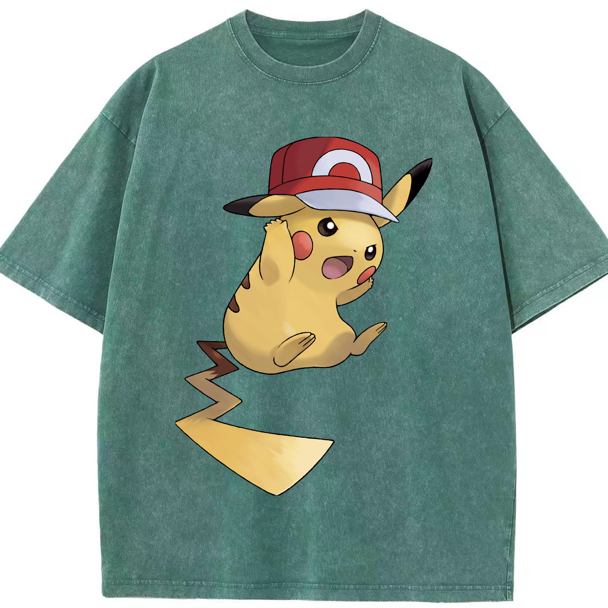 （画像用） ポケットモンスター Pokémon 綿100% ヴィンテージ風 半袖Tシャツ（フロントプリント）